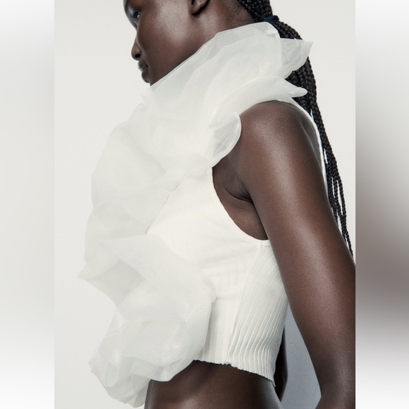 ZARA ORGANZA TOP - Picture 3 of 7